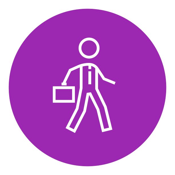 商人走公文包线图标图片下载