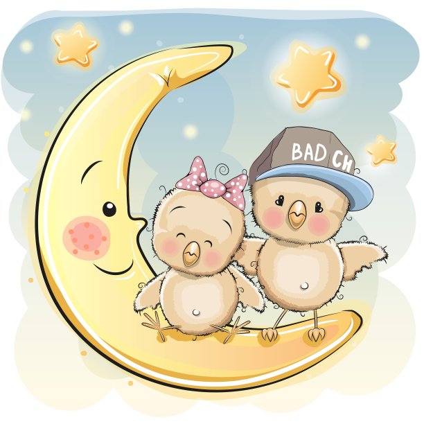 两个可爱的小鸡图片下载