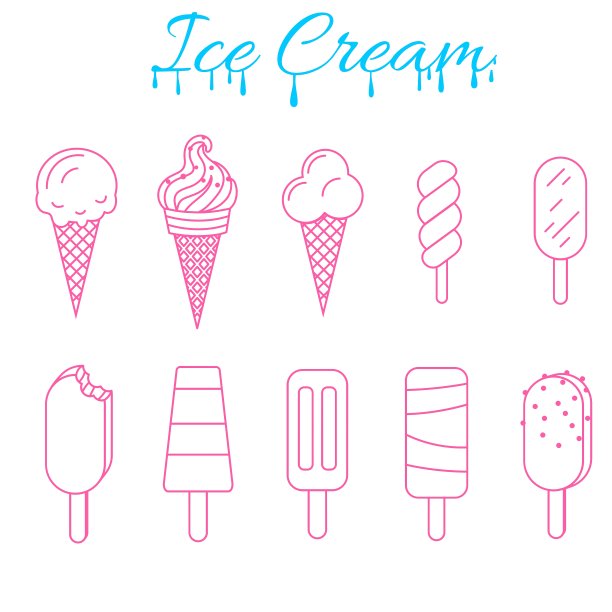 冰淇淋集图片下载