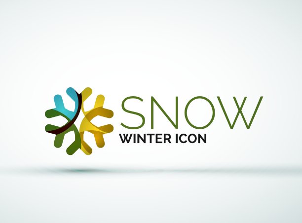圣诞雪花公司标志设计图片下载
