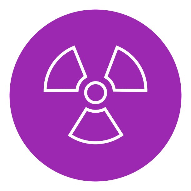 电离辐射标志线图标图片下载