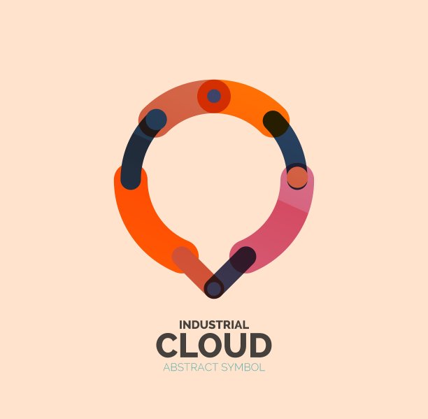 平面线性设计语音云标志Talk bubble图片下载