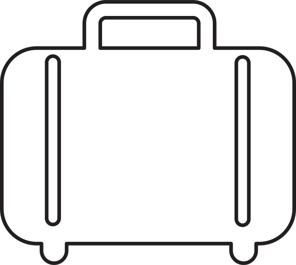 手提箱孤立图标设计图片下载