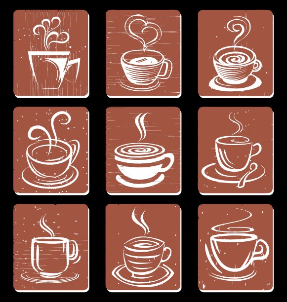 抽象的咖啡杯图片下载