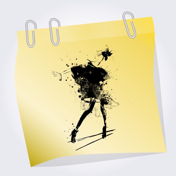 素描风格的时尚女孩图片下载