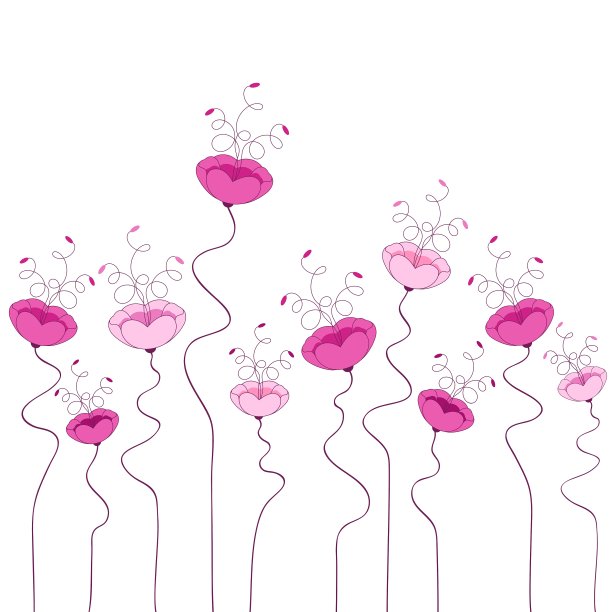 抽象的花朵图案图片下载