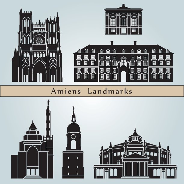 亚眠地标和纪念碑图片下载