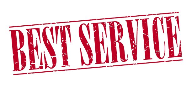 最好的服务红色垃圾复古邮票隔离上图片下载