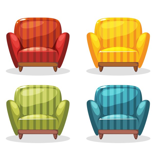 扶手椅柔软多彩，自制一套图片下载