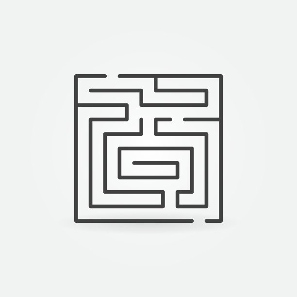 迷宫细线图标图片下载