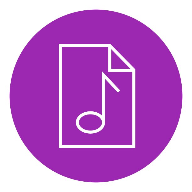 音符画在工作线图标上图片下载