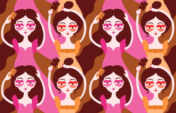 女人们在梳头，女人们在梳头图片下载