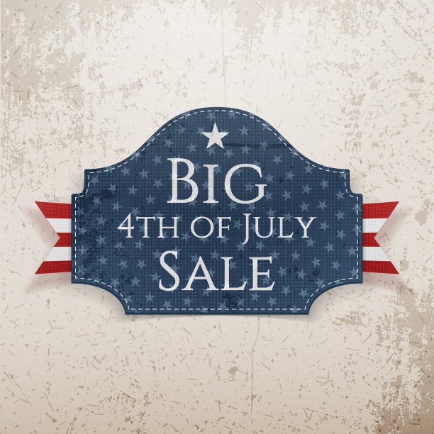 7月4日大拍卖的绶带标志图片下载