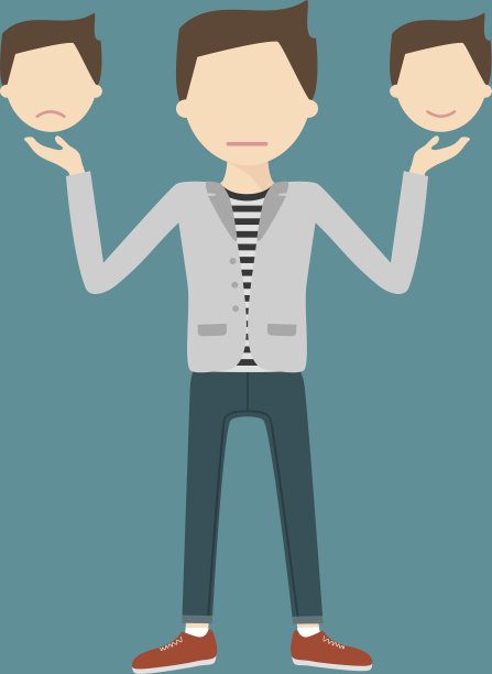 快乐和悲伤的情绪图片下载