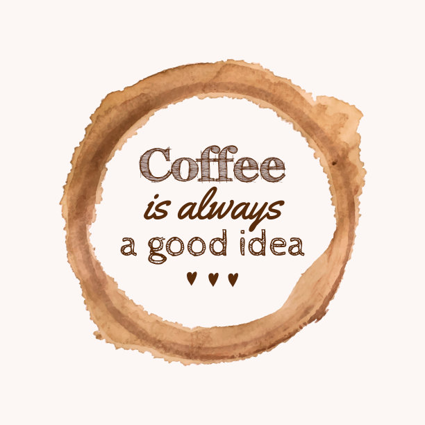 喝咖啡总是一个好主意短语图片下载