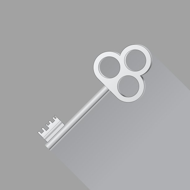 复古的银钥匙图片下载