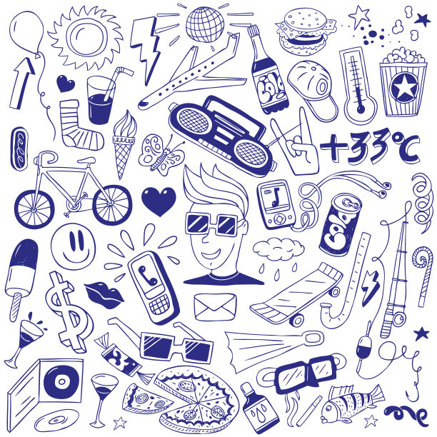 夏日涂鸦系列图片下载