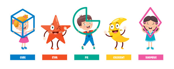 基本几何形状的集合图片下载