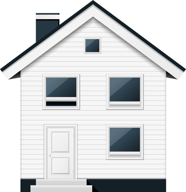 两层的郊区联排别墅图片下载