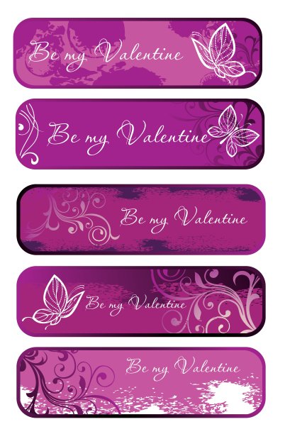 一套粉色横幅图片下载