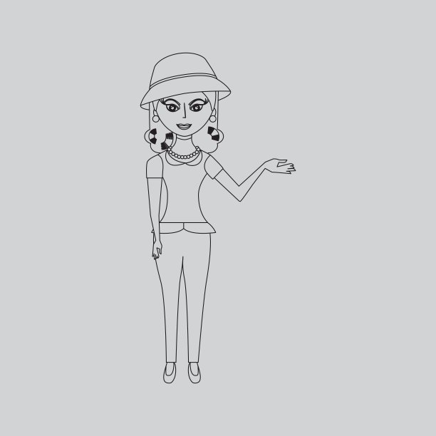 美丽的女士设计图片下载