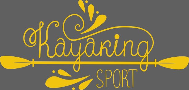 皮划艇的背景与字母图片下载