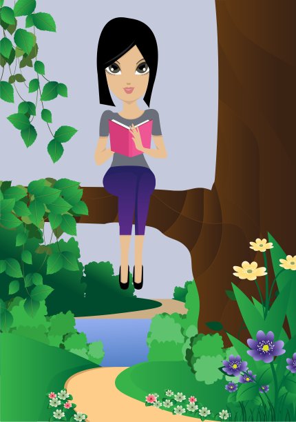 坐在树枝上图片下载