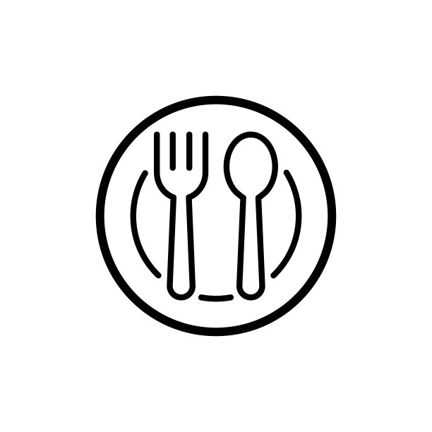 勺叉图标平面矢量模板设计流行图片下载