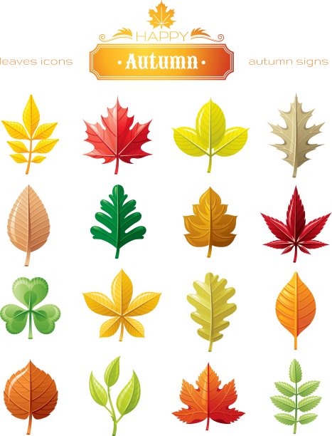 叶片图标设置为自然季节图片下载