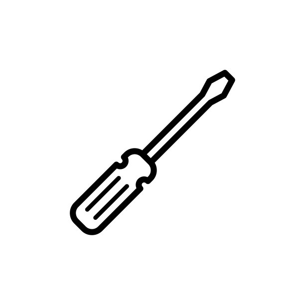 螺丝刀图标平面矢量模板设计的潮流图片下载