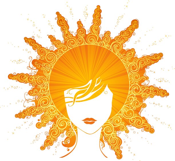 抽象的阳光明媚的女人图片下载