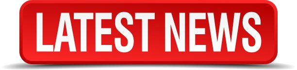 最新消息红色3d方形按钮孤立在白色图片下载