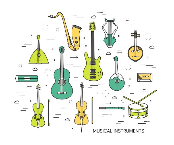 细线套乐器现代图片下载