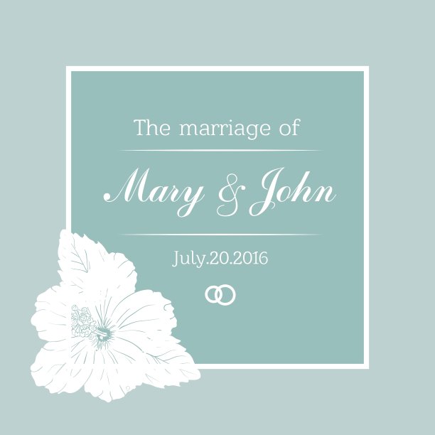 婚姻设计模板与自定义名称图片下载