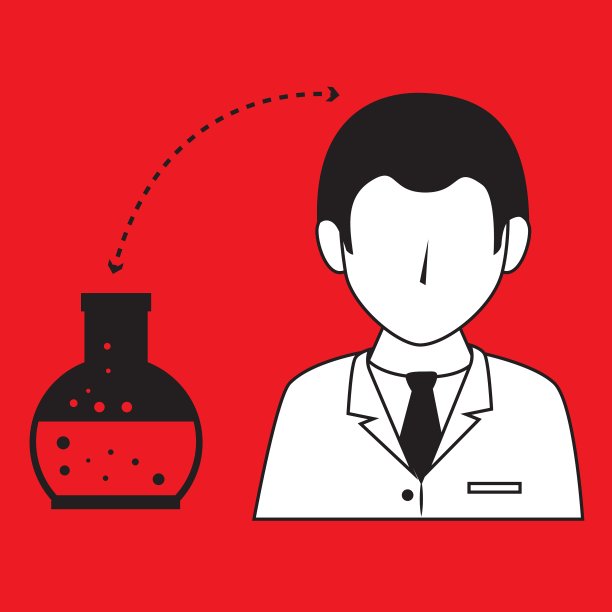 医生与实验室试管隔离图标设计图片下载