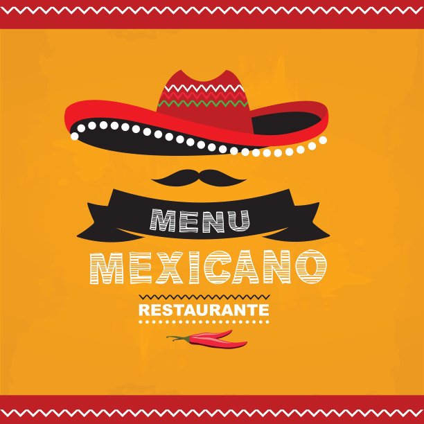 菜单墨西哥模板设计图片下载