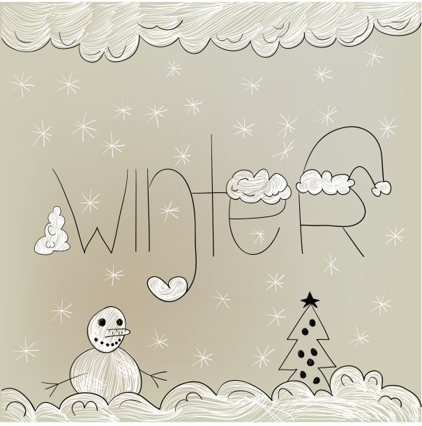 雪人圣诞卡图片下载