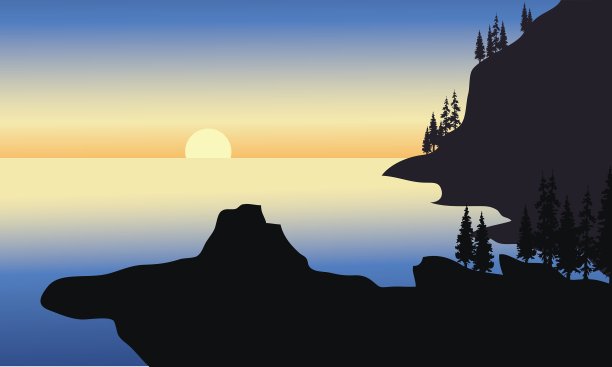 日出时美丽的海滩图片下载