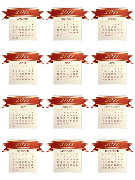 2011年的日历图片下载
