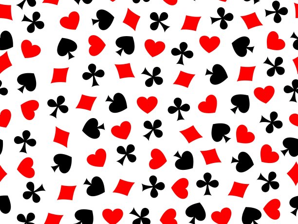 红心梅花黑桃菱形无缝图片下载