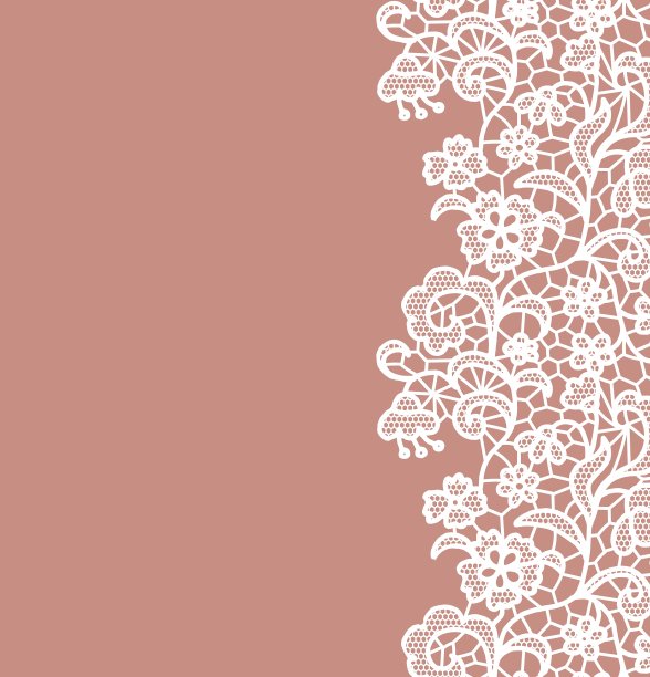 无缝花边边界邀请卡图片下载