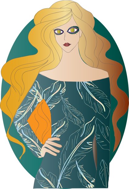 金发大眼睛的女孩图片下载