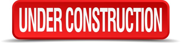 正在施工的红色3d方形按钮隔离图片下载