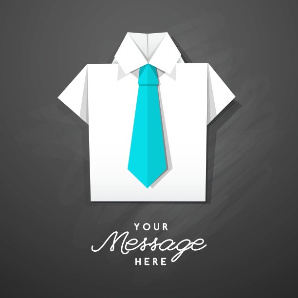 折纸衬衫和领带图片下载