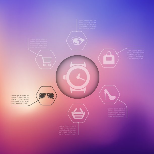 背景不明确的时尚信息图表图片下载