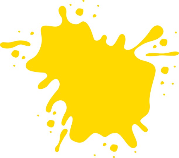 黄色油漆染色孤立图标设计图片下载