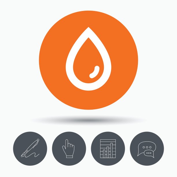 水滴图标自然的水族标志图片下载