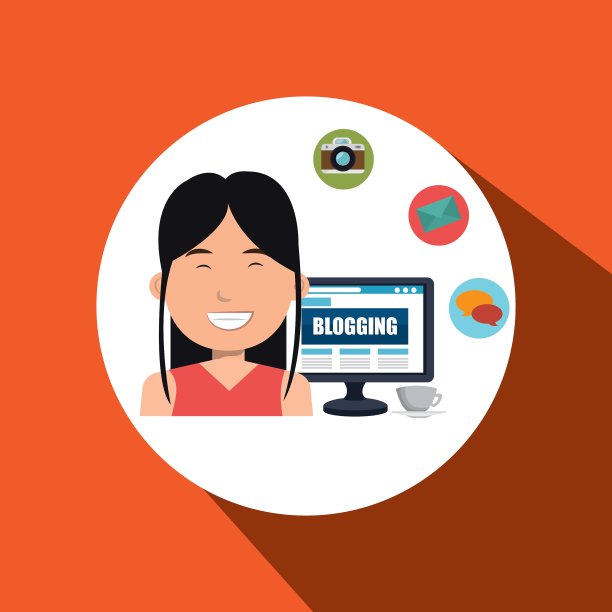 个人博客在台式机孤立图标图片下载