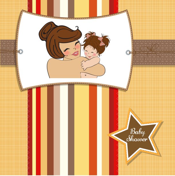 年轻的母亲抱着一个刚出生的女孩图片下载