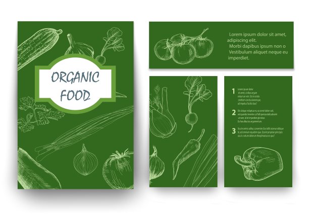 有机食品宣传册设计图片下载
